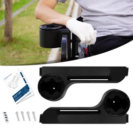 Golf Cart Armrest with Cup Holder Fit for EZGO/Club Car/Yamaha & Most Golf Cart, Universal Rear Seat Arm Rest Set with Phone Holder, No Drilling Required, Fits 1" & 1.25" Square Bar, New ABS Design