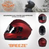 Milwaukee Helmets MPH9817DOT Breeze Red Advanced Motorcycle Modular Helmet Biker