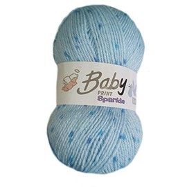 Woolcraft Baby Print SPARKLE DK Knitting Wool Yarn 100g - 1655 Blue