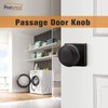 Probrico Oil Rubbed Bronze Square Door Knobs, Passage Door Knobs