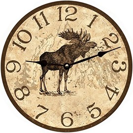 M. Dallas Co Rustic Moose Clock (14.5")