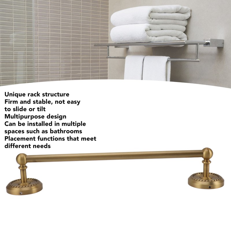 All Copper Bathroom Towel Bar European Style Wall Mounted Towel