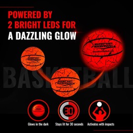 Light Up Basketball - Glow In The Dark Gift Idea For Boys 8-15+ - Led Basketball Accessory | Cool Outdoor Toy