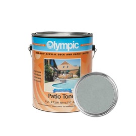 Olympic Patio Tones - Mystic Gray - 1 Gallon - Non-slip acrylic deck and patio coating, concrete restorer.