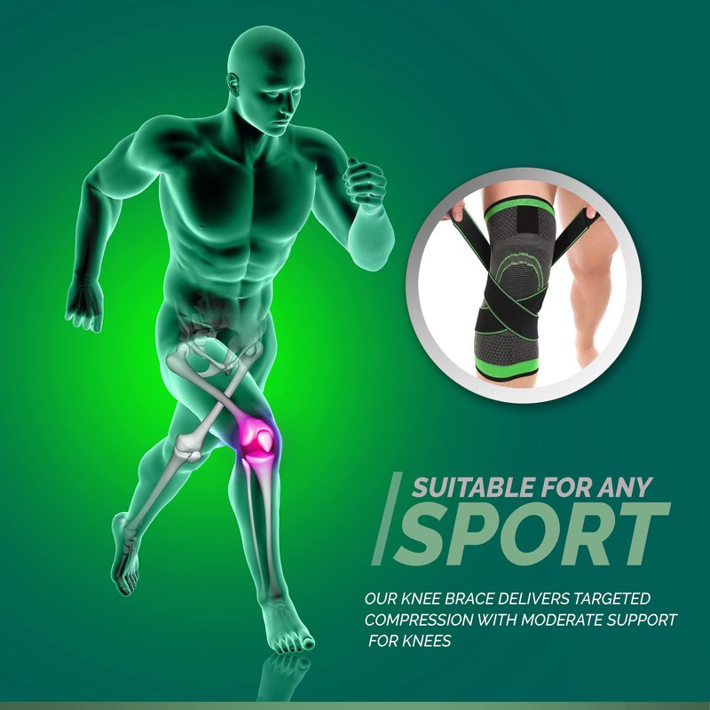 Botanique Knee Brace Support Sleeve Compression Strap Adjustable for Chronic