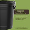 Ash Bucket - 4.75-Gallon Metal Bucket with Lid and Shovel