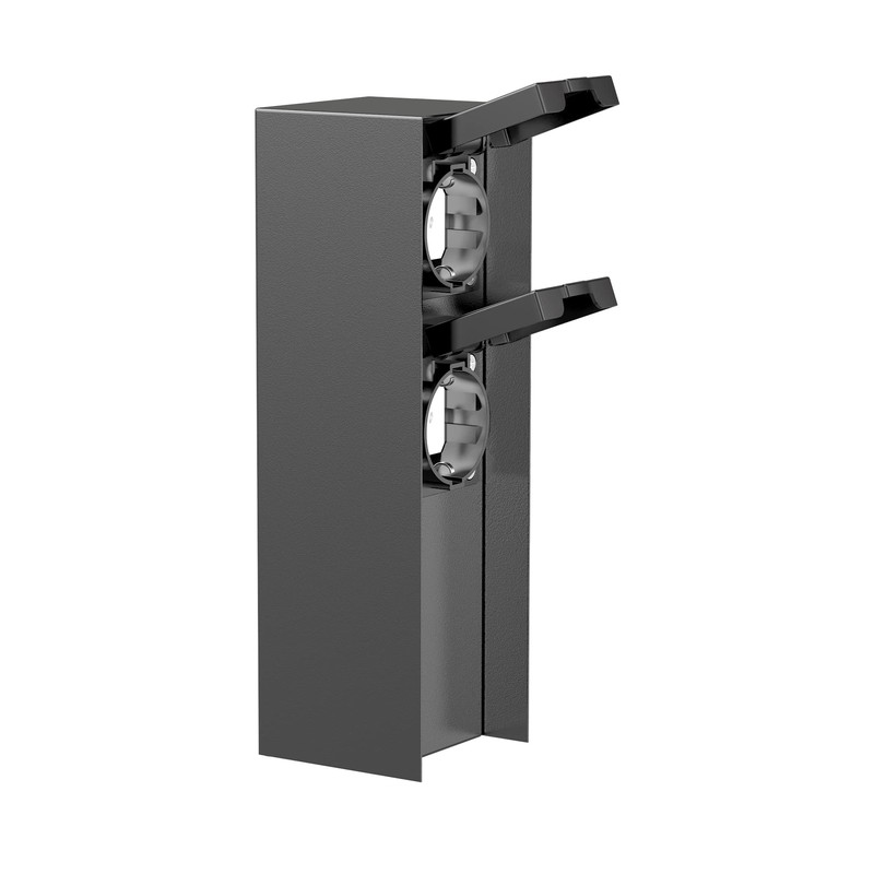 ledscom.de Pomi Garden Socket Column for Outdoor Use, IP44, 2-Way,