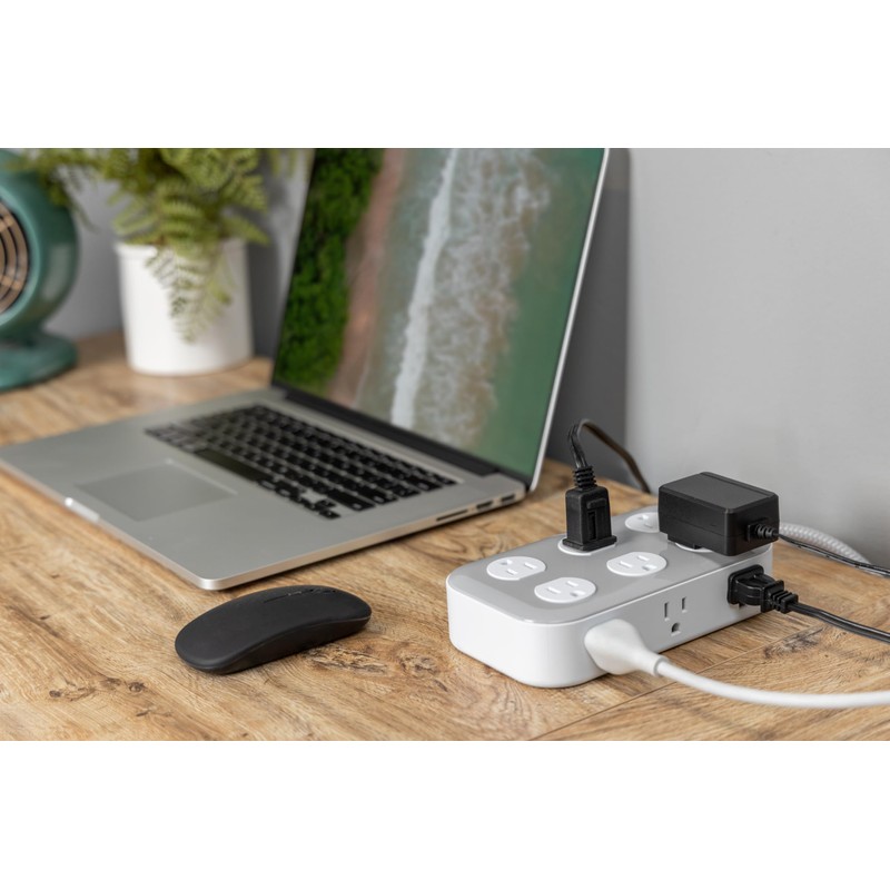 GE UltraPro 12-Outlet Surge Protector, 2100 Joules, 4ft Braided Extension