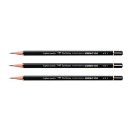 Tombow Set of 3 paper pencils mono 100 héxagonal lead 2 mm shatterproof B of 1