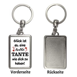 speecheese Great aunt luck key ring as a small lucky charm for Mother's Day or Christmas, best aunt in the world that does everything for you, multicoloured