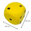 alldoro 63106 Foam Dice in Yellow, 15 x 15 cm,