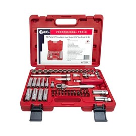Genius Tools 59 Piece 3/8" Dr. Metric Hand Socket & Bit Set AC-359A