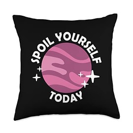 Spoil Yourself Today Bath Bombs Pun Apparel Relaxing Quote Throw Pillow