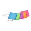 Operitacx Pack of 5 Office Transparent Note Coloured Stickers Notepad