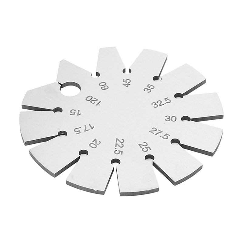 Bevel Angle Gauge Stainless Steel Oblique Edges Protractor Round Shape