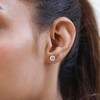 TJC Moissanite Stud Earrings for Women with Push Back in
