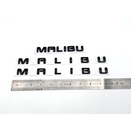 3X 16-23 Malibu Door & Trunk Letter Emblem Badge Nameplate Logo Replacement for Malibu (Gloss Black)