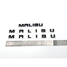 3X 16-23 Malibu Door & Trunk Letter Emblem Badge Nameplate Logo Replacement for Malibu (Gloss Black)