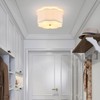 Widluth Modern Drum Semi Flush Mount 3-Light Gold Ceiling Lighting