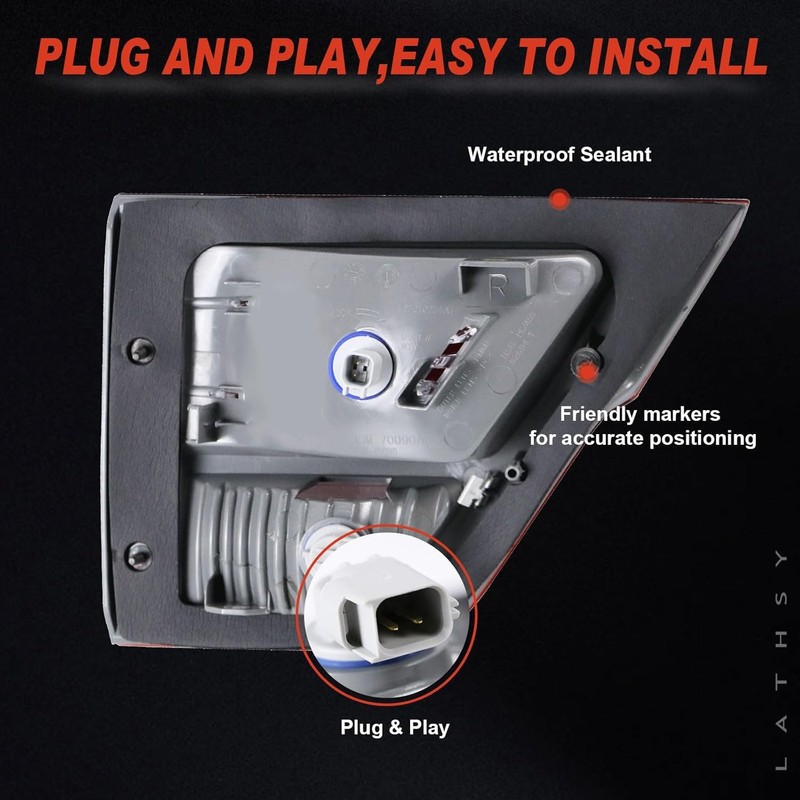 Sagnod Auto Tail Light compatible with 2011-2013 Jeep Grand Cherokee