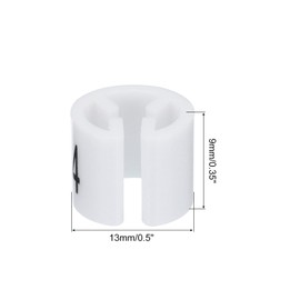 MECCANIXITY Clothes Hanger Marker Colored Hanger Sizer Garment Markers Tag (Number 4, White) for Garment Clothing Color Coding, Pack of 100 Pcs