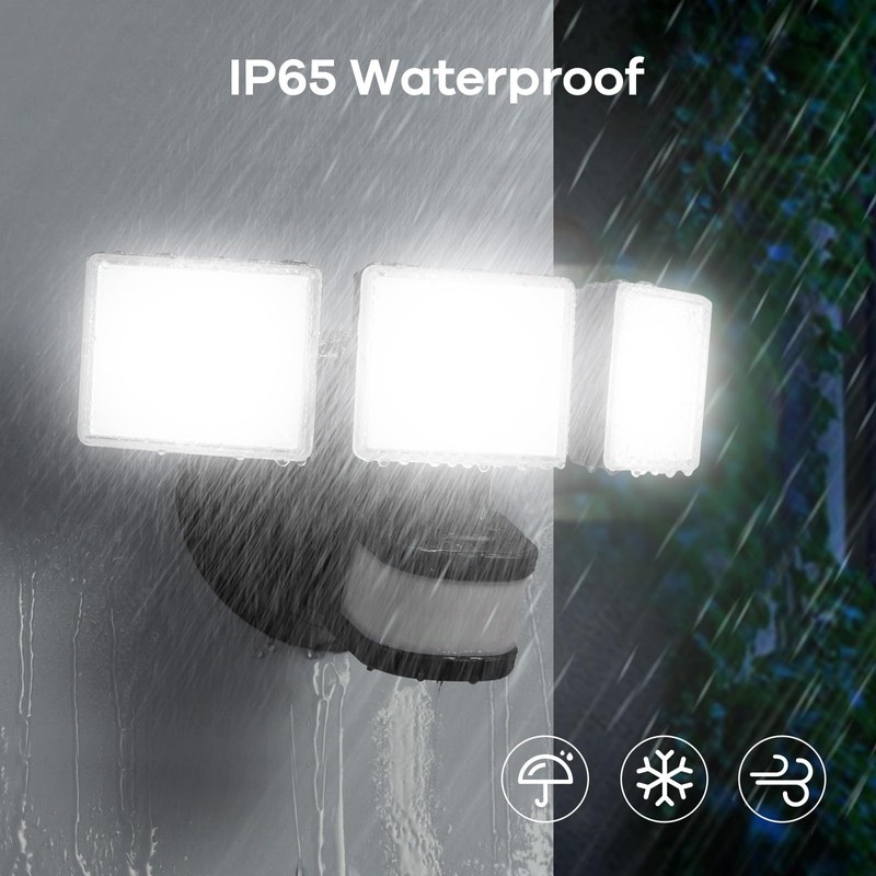 OREiN Motion Sensor Outdoor Flood Light 42W 6500LM, Super Bright