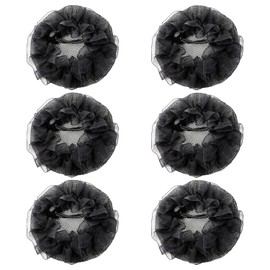 Honbay 6PCS Elastic Mesh Bun Cover Reusable Ballet Hair Nets Elastic Edge Mesh Hair Accessories for Dancer Bank Clerk Nurse Skating or Gymnastics Performance