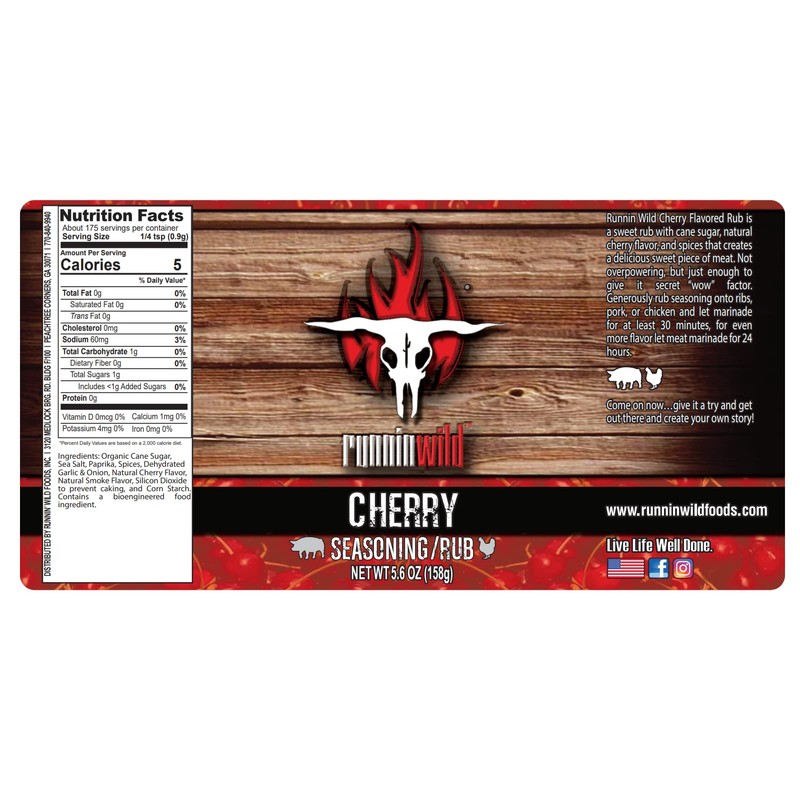 Gourmet BBQ Cherry Rub | No Artificial Flavors, No MSG