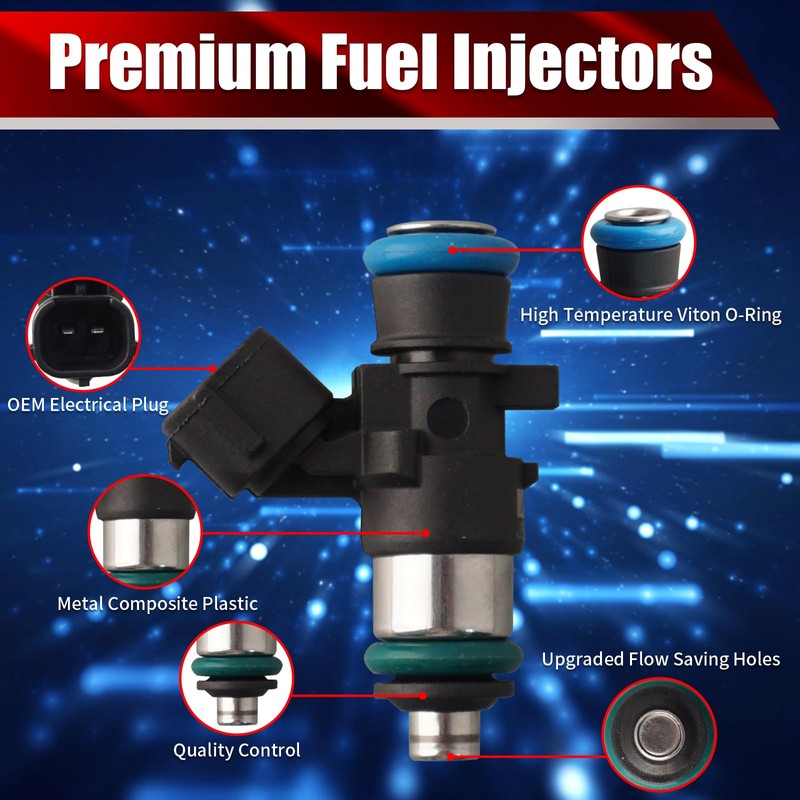 MACAX Set of 3 Fuel Injectors JSN180E Replacement Compatible with