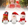 3pcs Christmas Candy Jars Transparent Clear Plastic Biscuits Jars Decorative