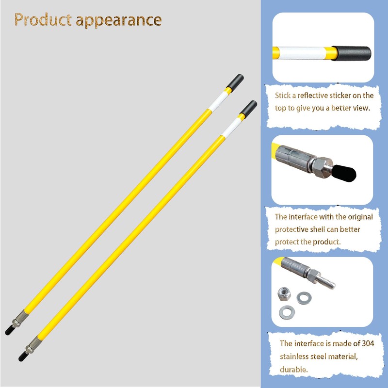 SEASAIL SEASAIL 24'' Yellow Snow Plow Blade Marker Guide Kit