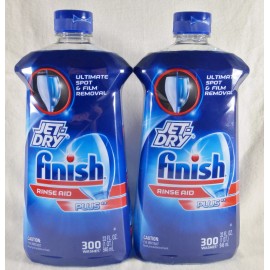jet dry 2 Jet Dry Ultimate Spot & Film Removal Finish Rinse Aid Plus 300 Washes 32 Oz NE