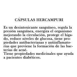 Hercampuri Obesidad Colesterol Triglicéridos 60 Capsulas Sabor Sin Sabor