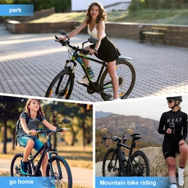 Handlebar Bike Mirror, APLSTOW Adjustable Rotatable Rearview Bicycle Mirror(a pair-C)