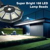 OKPRO Solar Lights Outdoor, 168LED 6500K Flood Light Dusk to