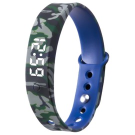 eSeasongear VB150 Vibration Alarm Watch - 15 Vibrating Alarms with Countdown Timer (Camouflage Blue)