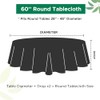 Biscaynebay Textured Fabric Round Tablecloths 60 Inches for Tables diameters