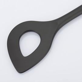 Westmark 2 Piece Set Mixing Spoon + Pointed Hole/Risotta Spoon - Ideal for Mixing Food in a Pan or Pot - Black, 288422E6