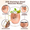 Ayearparty 24 Pack 12 oz Moscow Mule Mugs Set Copper