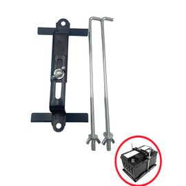 Adjustable Battery Hold Down Kit,Universal Battery Crossbar with J Bolt Battery Hold Down Bracket Battery Tie Down Kit for Car RV 11Inch/27cm