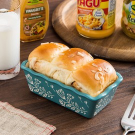 Wisenvoy Mini Loaf Pan Bread Pan Ceramic Loaf Pans for Baking Bread Mini Bread Loaf Pans 4-Pieces Bread Baking Pan