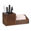 Hipiwe Business Card Holder Stand for Desk Wood Business Card