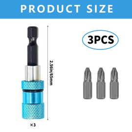 NCCHDZSW 3 pieces drywall bit drywall bit holder drywall screwdriver attachment 1/4 inch hex shank drywall attachment knob screw attachment for cordless screwdrivers and hand drills