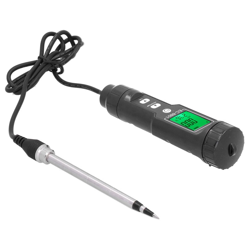Soil EC Temperature Tester with Backlight Portable Conductivity Meter Hydroponics