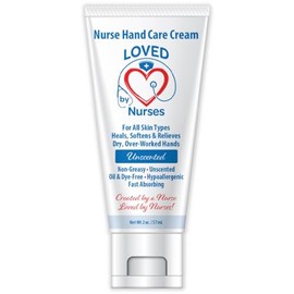 Loved By Nurses - Nurse Hand Cream - Revitalizing Cream Protects, Restores, and Supports Healing of Dry, Cracked Skin. Non-Greasy & Fast Absorbing - 2 Ounce Tube - Unscented