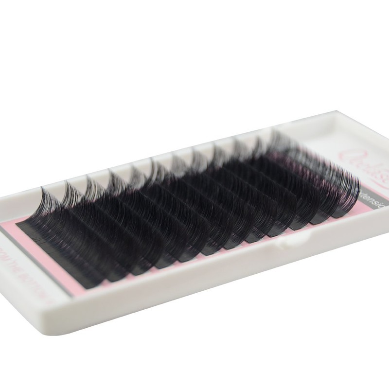 Qeelasee Faux Mink Silk Eyelash Extensions 0.03mm D Curl 13mm