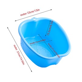 Foot bath bowl, thick sturdy plastic foot pool, foot bath tub for foot bath, feet wellness foot care, pedicure, detoxification, against callus, cold, athlete's foot and more
