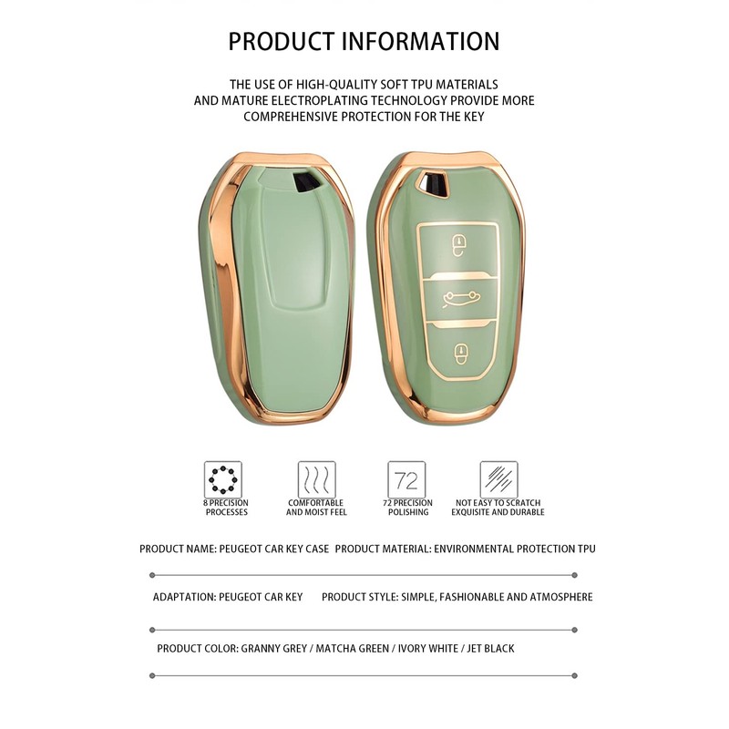 ontto ontto Schlsselhlle Autoschlssel Hlle Passt fr Peugeot 2008 3008