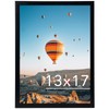 JCJMY 13x17 Picture Frame Black for Wall Hanging, Wall Mounting