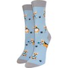 Calcetines de animales de alta calidad para mujer, Corgi (azul),